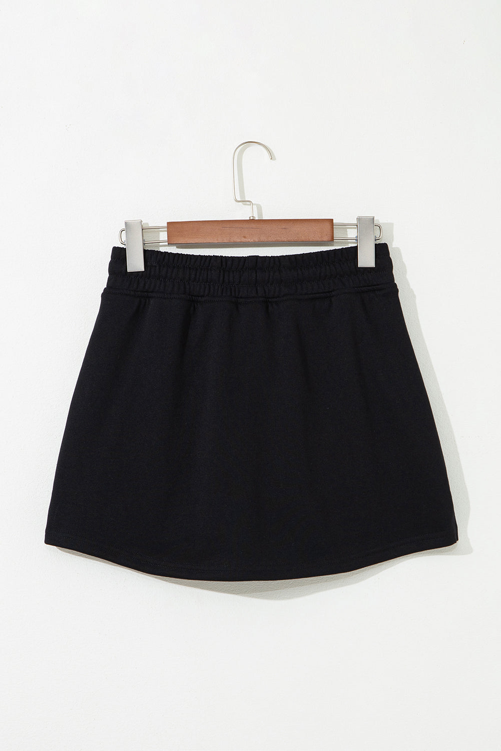 Light Green French Terry Drawstring Mini Skort with Pockets